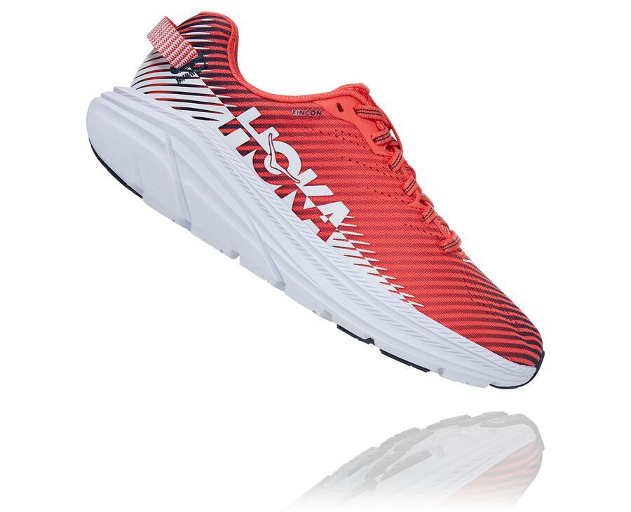 Hoka Australia One One Rincon 2 - Womens Running Shoes Red/White - RUHXZ-7460